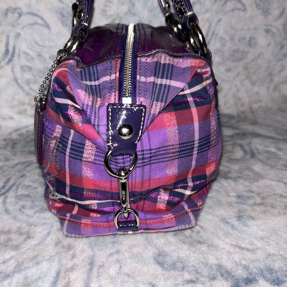 Coach Poppy Tarton 2-way Handbag - Picture 4 of 9